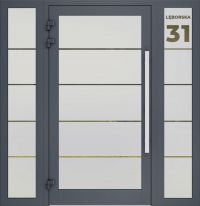 Sandgestrahlte Scheibe – Beispiel 1